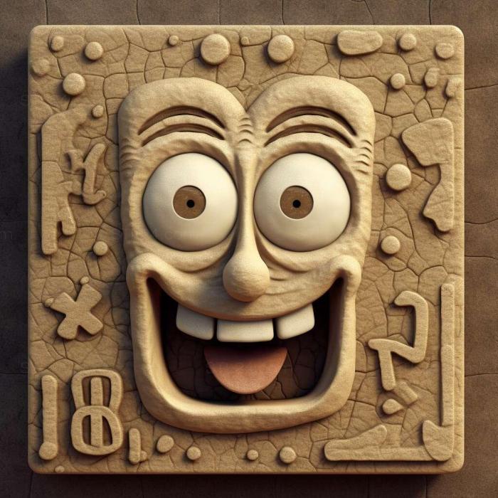 Characters (sponge bob 4, HERO_1416) 3D models for cnc